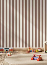 Papel de Parede Infantil - Listrado Largo Regular Mocha Mousse